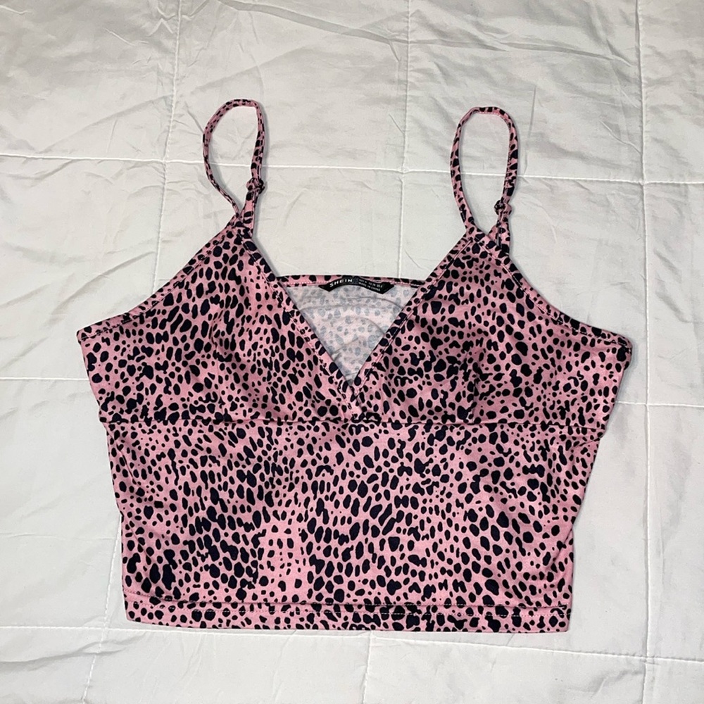 cheetah print pink cami